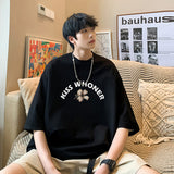Men T Shirt Loose Retro Printing
