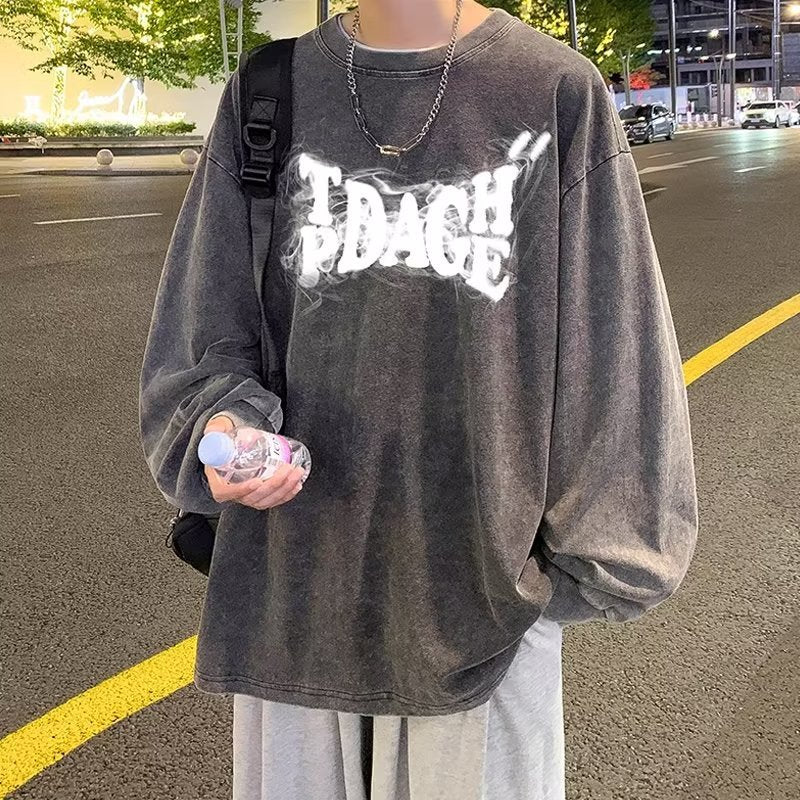 Men T Shirt Distressed Oversize Loose plus Size Heavy Weight