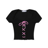 Men T-Shirt Contrast Color Strap