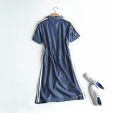 Women Dresses Summer Fashion Casual Sports Denim Shirt Dress