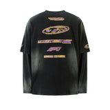 Unisex long-sleeved shirt with monkey print