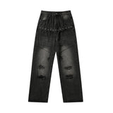 Men Jeans Make Old Ripped Punk Loose