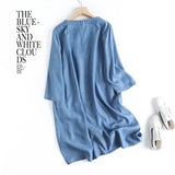 Women Dresses Denim Loose Shirt Dress