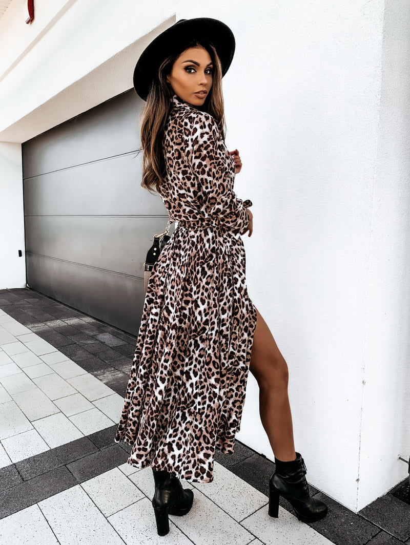 Women Dress Fashion Leopard Print Dress