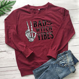 Bad Witch vibes halloween cute women's sweatshirt