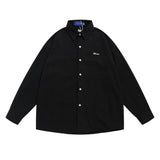 Men Long Sleeve T Shirt Spring and Autumn Leisure Long Sleeve Shirt Simple, Loose and Versatile Lapel Shirt
