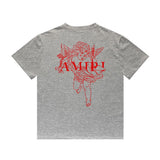 Amiri T Shirt Printed Casual Hip Hop round Neck Short Sleeve T-shirt