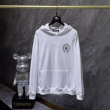 CHH Chrome Heart Hoodie CH Crow Hot Diamond Hand Button Casual Hooded Sweater