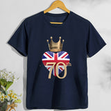 Inspired by Queen's Platinum Jubilee 2022 Elizabeth 70 Years T-shirt T-shirt Short Sleeve Loose