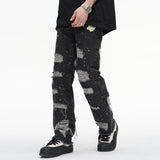 Men Jeans Hole Personalized Punk Raw Edges Design