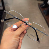CHH Chrome Hearts Glasses Ultra Light Pure Titanium Polygon Frame Myopia Glasses Frame