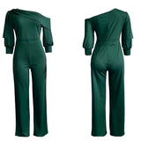 Women Co-Ords Autumn plus Size Casual Solid Color Jumpsuit