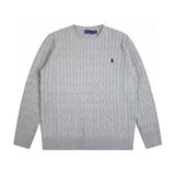 Ralph Lauren Knitted sweaters RL pony logo embroidered twist crew neck long-sleeved knitted sweater