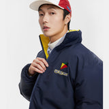 Unisex Coat Color Matching Double-Sided Wear Stand-up Collar Cotton-Padded Clothes