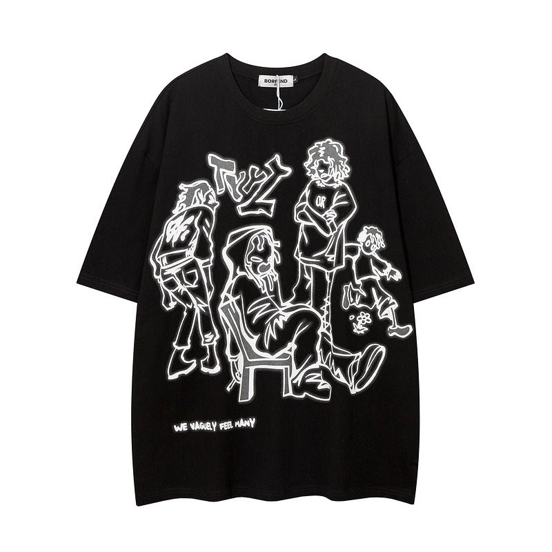Men T-Shirt Loose Short Sleeve T-shirt for Men and Women