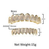 Grillz 8-tooth zircon braces Hiphop Grillz Spectrum