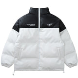 Men Cotton Mixed Jacket Coat Pattern Cotton Coat Jacket Men's Winter Loose Stitching Thickening