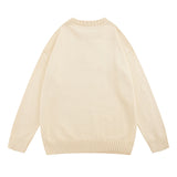 Women Sweater Letter Printed Knitted Top Versatile