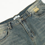 Men Jeans Vintage Rough Edges