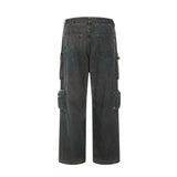 Men Jeans Personalized Multi-Pocket Workwear Style Jeans