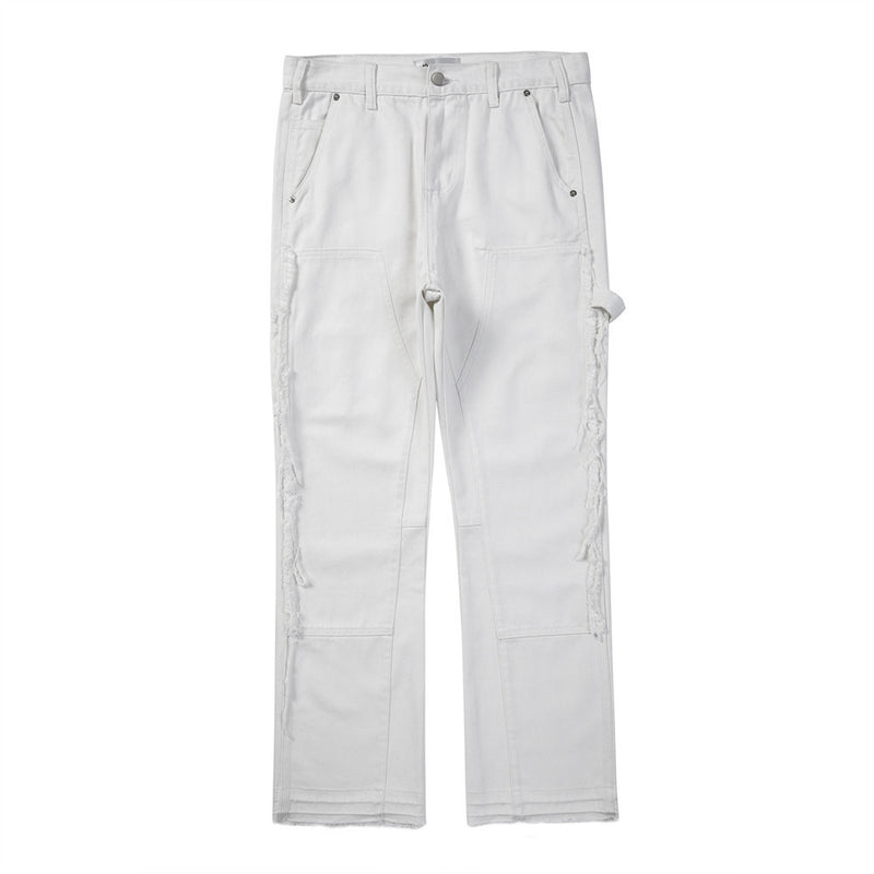 Men Jeans Stitching Edging Loose Casual