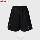 MIJKO Men Shorts Casual multi-pocket neutral shorts