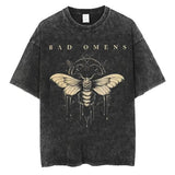 Bad Omens Band Music Tour 2024 Washed T Shirt Retro 90s
