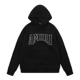 Amiri Hoodie AMI Letter logo print pullover hooded sweater for men and women