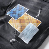 DSQ2 Short Jeans Ripped Patch Slim-fit Stretch Denim Shorts