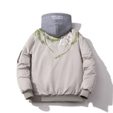 Men Vintage Jackets Embroidered Jacket Loose Casual Baseball Jacket Padded Jacket