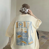 Men's and Women's  Oversized Cotton T-Shirt Hip Hop Street T-Shirt