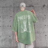 Men T Shirt Vintage Pure Cotton Heavy