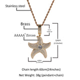 Jewelry with Diamonds Starfish Pendant Twist Chain Pentagram Angel Pieces Spectrum St. Valentine's