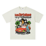 Vintage T-shirts Printed Short Sleeve T-Shirt Summer Casual Trend Brand Loose Cotton