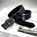 Chh Chrome Heart Belt CH Crocodile Cross