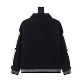 Amiri Jacket AMI Letter Embroidery Contrast Sleeve Jacket Jacket Men's and Women's