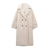Women Cotton Coat Loose Faux Lamb Fur Coat