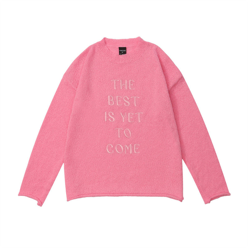 Men Sweater Embroidered Knitwear Loose and Lazy Style