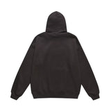 Men Fleece Lined Hoodie Winter Hooded Sweater Men Oversize Letters Printed Loose Long Sleeves