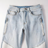 Amiri Jeans Vintage Slim-Fit Zipper Decoration #6630
