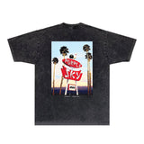 Purple Brand Distressed T Shirts Short Sleeve