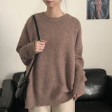 Women Pullover Sweater Retro Loose Sweater