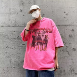 Men T Shirt Summer Retro Distressed