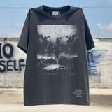 Fog Essentials T Shirts Spring and Summer FOG Joint Series Washing Water Old Crew Neck Short Sleeves