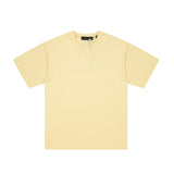 Fog Essentials T Shirts Spring/Summer FOG Season 9 Double Line Plastic Letter V-Neck Short Sleeves