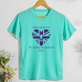 Inspired by Queen's Platinum Jubilee 2022 Elizabeth 70 Years T-shirt Printed Letters British Style T-shirt Short Sleeve