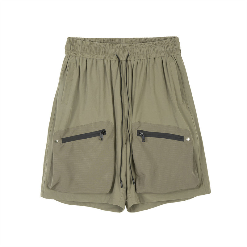 Men Shorts Multi-Pocket Workwear Loose Summer Thin Sports