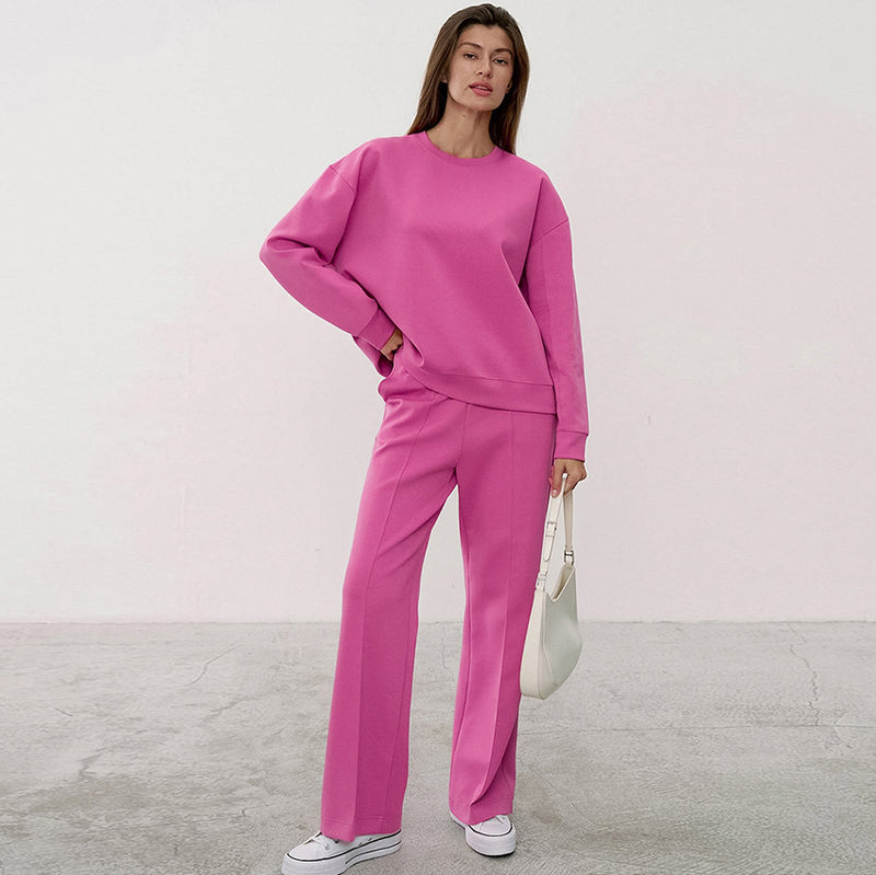 Women Co-Ords Knitted plus Fluff Sweater Winter