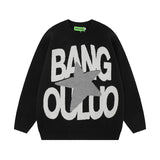 Women Sweater Vintage Contrast Color Knitted Top Vibe Couple