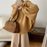 Women Pullover Sweater Vintage Loose-Fitting Oversized Sweater